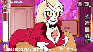 oh wow, i-i can't believe charlie morningstar from hazbin hotel gets all these creampie scenes in hole house game... rule 34 hentai!