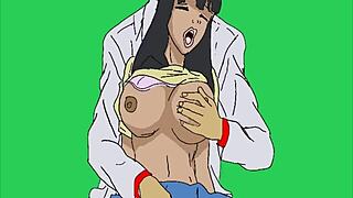 randy, the foreign science teacher, bangs a light-skinned african teen. hentai uniform action kicks off!
