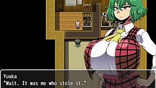 Green-haired yuuka gets facial from prisoner in scattered fragments part 3