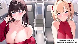 damn, joi hentai with flight attendants on a plane in spanish is hot!