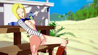 Android 18 gets off in public. Dragon Ball Z heats up!