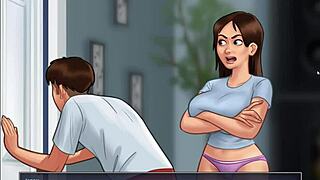 Horny stepmom craves my cock in Summertime Saga Ep 1. She won’t stop teasing me with her curvy body!
