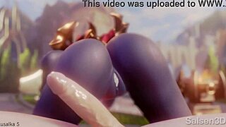 Shyvana Rides Your Cock in POV Until Creampie. League of Legends Animation Gets Wild!