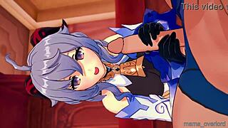 Ganyu Delivers Handjob And Boobjob In 3d Leggings. Tits Action On Birthday Scene.