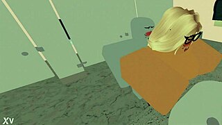 School Nerd Gives Blowjob And Gets Fucked In Bathroom