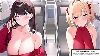 damn, joi hentai with flight attendants on a plane in spanish is hot!