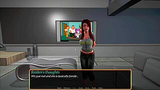 oh man, this curvy teen with big tits in cute outfit is about to ride that big asian cock, but first the drama unfolds in the game