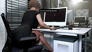 hey, check this tall milf banging a short old guy in full animation!