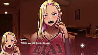 scream junna gets humiliated while sucking in anime game