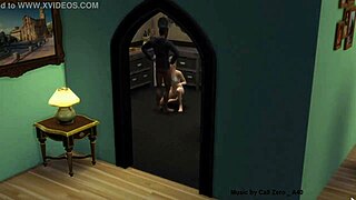 Blonde gives handjob and blowjob to big black cock in kitchen SFM anime. She rides doggystyle with monster cock Sims 4 style.