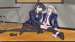 i can’t get enough of komi’s classroom blowjob animation