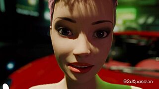 so this big tits street wear girl with punk redhead style gets fucked hard in that dark neon room, you know?