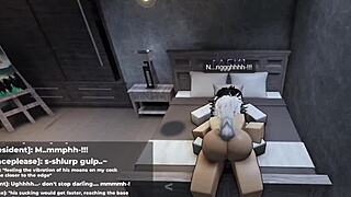 Obedient Roblox femboy pup takes deep breeding in cute ass!