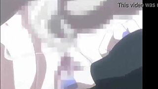 شوف الوحش ده يدقها بقوة في أسلوب أنمي! تقدر تتحمل جنس هنتاي غني جامح زي كده؟!