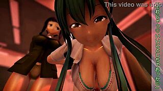 peeking at suzuya and kitakami's panties in 3d hentai