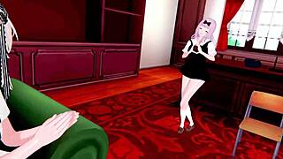 Fujiwara Chika i Shirogane Kei dzielą subtelny moment w 3D rule34 animacji