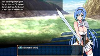 Encontrando um velho que vai ajudar a protagonista se ela vestir um biquíni in Nightmare Knight parte 10 good route with big tits ass fetish game hentai.