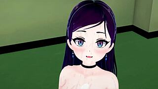 Sexiest anime girl Violet Parr cums hard on huge dick after facial! 😍