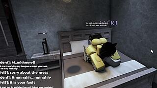 roblox catgirl kept me waiting with her cute rule 34 sexy animations and big ass tease