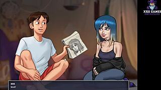 Petite Teen 18+ Giving A Sexy Massage And Giving Us A Handjob Summertime Saga!