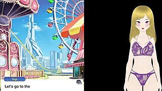 Big Tits Anime Girl Gets Pussy Licked and Fingered in Public Park