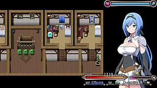 Vind een oude vent die de hoofdpersoon helpt als ze een bikini aantrekt in Nightmare Knight deel 10 goede route met grote tieten kontfetisj hentai spel