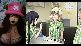 She settles in as the hotwife with big tits, casually watching JK to Ero Konbini Tenchou episode 1 hentai anime.