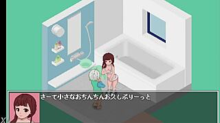 Dot NTR game Tanuki House features detailed hentai animations in the full gameplay experience.