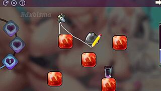 cute honey hentai game part 5 with hairless pussy and shaved ass