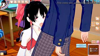 big tits 3d anime with blowjob and handjob action