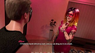 Fetish locator scene with curvy rainbow haired feminist in outfit for fucking