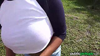 Priya Price public pickup outdoor with teen hardcore action