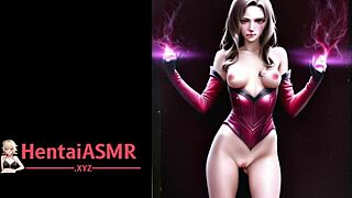 Erza Scarlet's witch costume hentai visual journey.