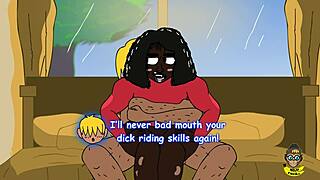 reverse cowgirl ride getting super messy with cum