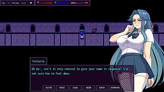 city of secret pt 2: sexy slut teacher masturbates big tits in hentai gameplay