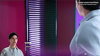 Hot step aunt milf with big tits performs blowjob on step nephew swallowing cum in 3d cuckold scene