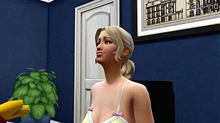 Exploring forbidden fantasies in Sims 4 with black granny and interracial group