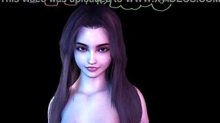 vam cutie patootie in 3d strip tease dance for solo fun. watch her petite moves!