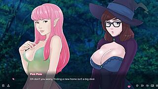 Witch and fae dominate in quick fantasy threesome game