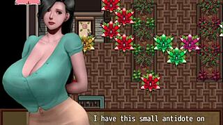 i'm fighting this giant flower in the hentai game, zombies retreat part 6, with big tits and monster cocks everywhere, it's so intense and cum-filled.