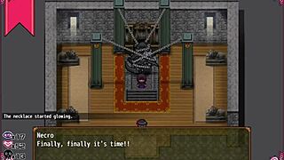 Finally free from contracts, Ceres enjoys cute petite gangbang with cum on tits in hentai game part 8 😍