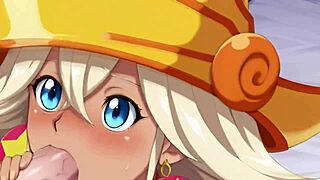 yu-gi-oh magician girl in suggestive hen ai scene