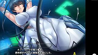In Taimanin RPG White Terror, Asagi Igawa faces big tits cum and ass action in hentai game