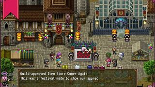 Finally free from contracts, Ceres enjoys cute petite gangbang with cum on tits in hentai game part 8 😍