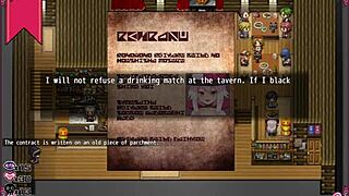 Finally free from contracts, Ceres enjoys cute petite gangbang with cum on tits in hentai game part 8 😍