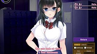 playing hentai game with cfnm big tits handjob.