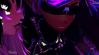 Cyberpunk vixen dominates sneaky thief in vipsluts animation