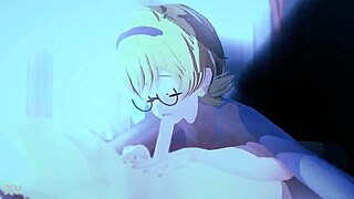 Little Witch Academia rich prostitute blowjob scene