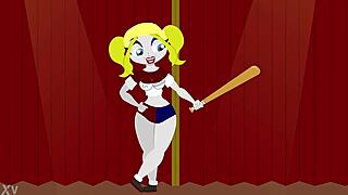 the misadventures of maxi and sherrie camille cosplay features harley quinn dc comics ass anime hentai big ass