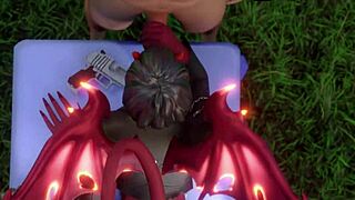 Malice performs detailed blowjob on fortnite character in 3d animation scene
